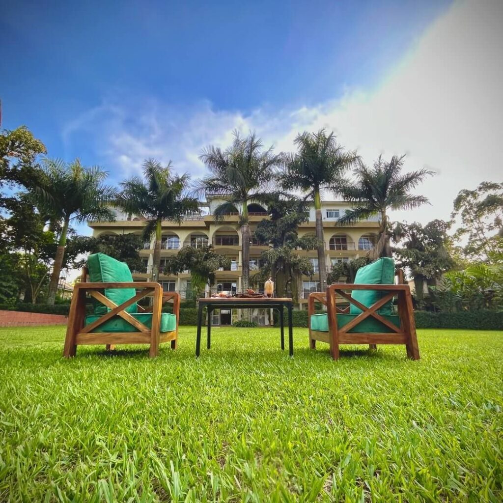 Located along the Masaka–Mbarara Highway, the Garden Courts Hotel offers a conference hall and garden wedding event spaces with a feel of nature. Image Source: Instagram/@gardencourtshotel