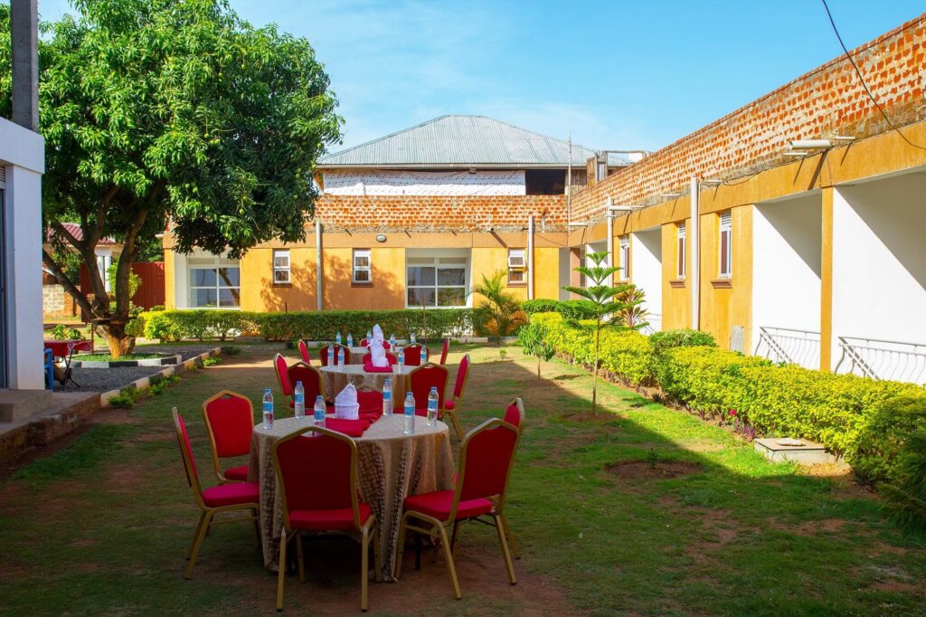 Wellsprings Hotel offers its conference hall for intimate ceremonies and its lush garden for large gatherings like weddings in Gulu. Image Source: Facebook/@WellSpringsHotelGulu