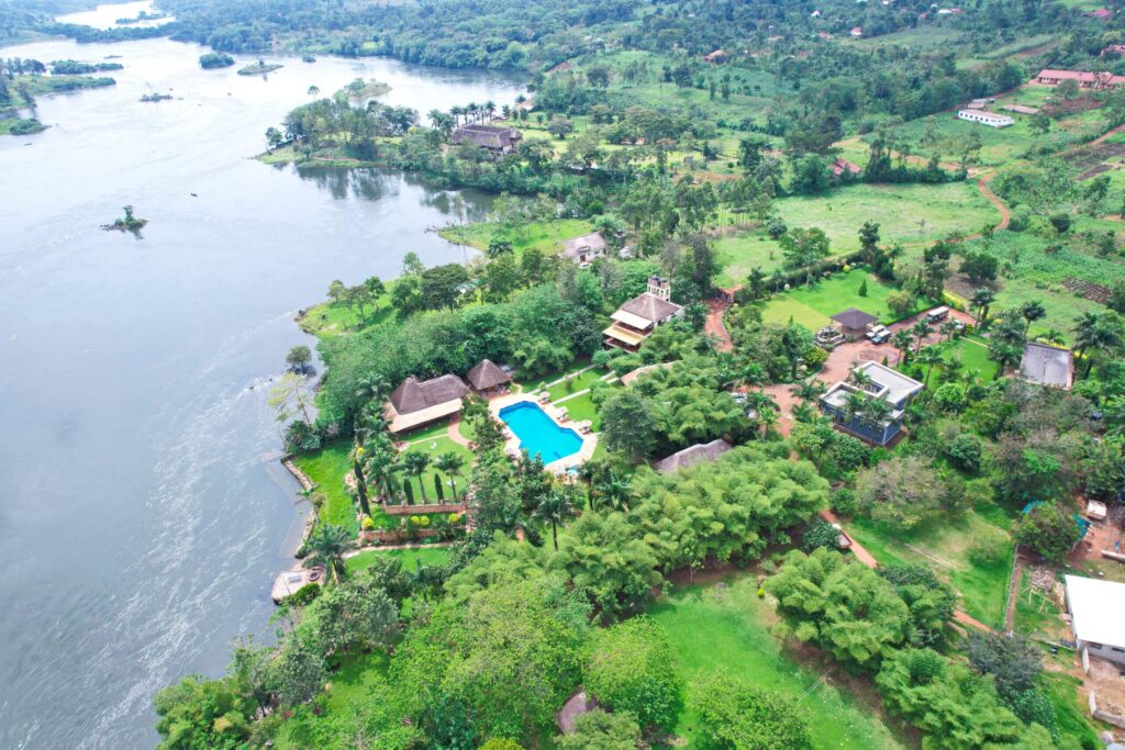 Whispers of the Nile Eco Luxury Resort is an ideal destination in Jinja, Uganda, perfect for couples who dream of lush gardens and waterfront weddings. Image Source: Instagram/@_whispersofthenileresort