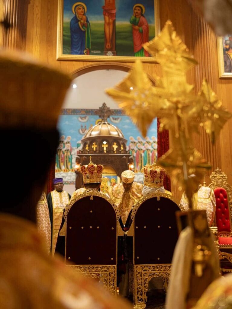 In an Orthodox Church, a priest is seen blessing a couple on their wedding. Image Source: Instagram/@gettphotography