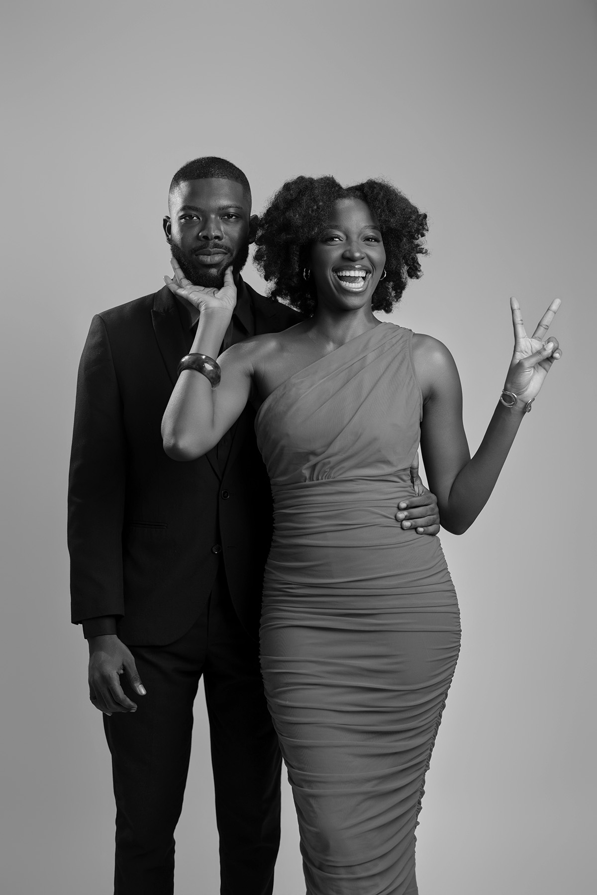 A couple on their wedding day